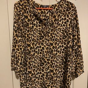 Leopard 3/4 sleeve blouse